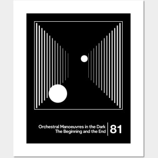 OMD - The Beginning & The End / Minimal Style Graphic Artwork Design Posters and Art